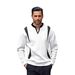 2025 Men's Jacquard V-Neck Pullover Sweatshirt - Oversized Casual Long Sleeve Top For Street Style_viptrois.com