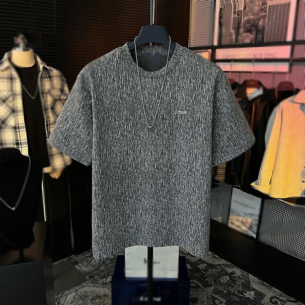Premium Men's Short Sleeve T-Shirt High Elasticity Breathable Versatile New Arrival 2024 with Small Label Design High End_viptrois.com