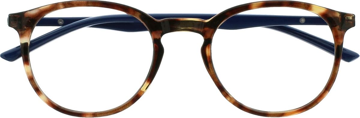 OPULIZE Met Blue Light Filter Slim Round Frame Spring Hinges Improved Sleep Computer Glasses Gaming Anti-glare Brown_viptrois.com