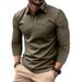 Men's Clothing Autumn And Winter Men's Long Sleeved Polo Shirt Men's Lapel T Shirt Polo Suit Men_viptrois.com