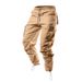 Men's Clothing Spring Autumn Men's Casual Loose Cuff Trousers Multi Pocket Solid Color Workwear For Formal & Casual_viptrois.com
