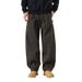 Men's Heavyweight Workwear Cargo Pants - High Street Fashion Straight Leg Outdoor Trousers For Casual Wear, Avocado Green & Dark Brown_viptrois.com