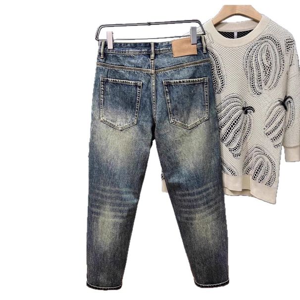 High Street Trendy Brand Ripped Jeans Loose Harem Men's Spring Autumn New Style Personality Trend Patch Long Pants Men_viptrois.com