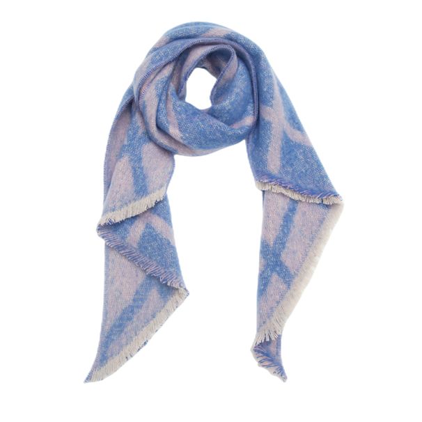 Unisex Looping yarn check Angle scarf for women_viptrois.com
