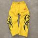 Elastic Waist Wide Leg Sweatpants Men's Fashion Retro Hip Hop Rap Street Print Casual Trousers_viptrois.com