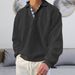 Autumn Long Sleeve V-neck Men's Lapel Loose Sweatshirt Men's Clothing_viptrois.com