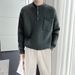 Men's Cable Knit Sweater – Relaxed Fit Crew Neck Pullover With Textured Pattern (M-XXXL) – Breathable Polyester Blend For Casual & Smart Casual Wear_viptrois.com