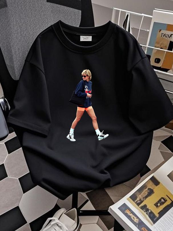 Magazine Princess Diana Streetwear TV Sportswear T Shirt Top Tee Unisex 4049 Homme Stylish Casual Graphic Summer Streetwear Comfortable Fashion_viptrois.com