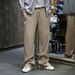 Men's Casual Trousers High-Waisted Wide Leg Straight Fit Striped Pants For Autumn Spring Fashion_viptrois.com