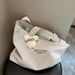 Large Capacity Canvas New Casual Striped Lazy Simple 2025 Commuter Handbag Versatile Shoulder Tote Bag_viptrois.com