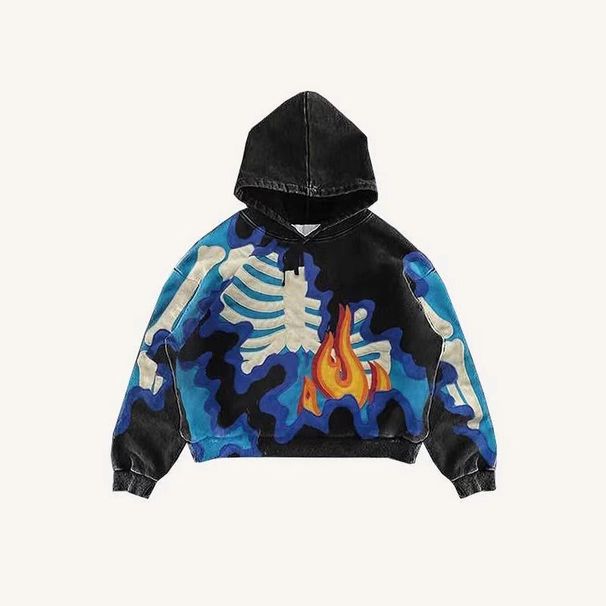 Men's 3D Hooded Sweatshirt Site Printed Casual Clothing With Pockets White Colored Black Polyester Spring Autumn Winter_viptrois.com