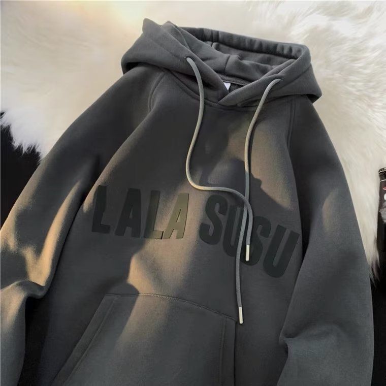 Men's Heavyweight Fleece-Lined Hoodie – Vintage Streetwear Pullover With Brushed Interior (M-5XL, Beige/Grey/Brown, Retro Winter Essential)_viptrois.com