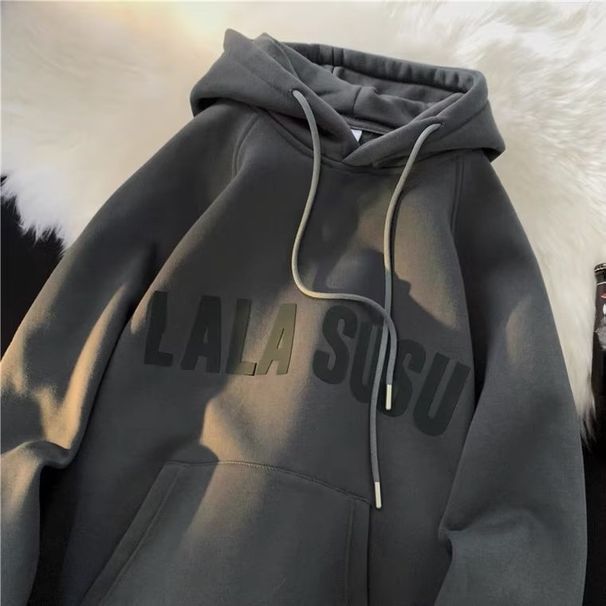 Men's Heavyweight Fleece-Lined Hoodie – Vintage Streetwear Pullover With Brushed Interior (M-5XL, Beige/Grey/Brown, Retro Winter Essential)_viptrois.com