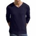 Loom Cross-Border New Style Foreign Trade Men's V-Neck Solid Color European And American Youth Autumn Winter Casual Knitted_viptrois.com