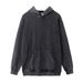 450gsm Blank Washed Vintage Men's Trendy Loose Pullover Kangaroo Pocket Hoodie_viptrois.com
