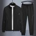 Men's Casual Tracksuit Set – Streetwear Style Hoodie & Jogger Pants (Asian Sizes L-7XL, Black/Grey/White, Unisex Oversized Fit)_viptrois.com
