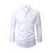 Men's Clothing Four Sided Stretch Shirt Anti Wrinkle Solid Color Shirt Long Sleeved Business Thin Shirt_viptrois.com