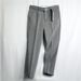 Men's Slim Fit Cropped Dress Pants, Lightweight & Wrinkle-Free, Casual Office Trousers With Button Detail (Khaki/Medium Gray)_viptrois.com