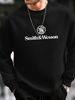 Autumn And Winter Men's Long Sleeved Round Neck Black Top Loose Casual Hoodie Hooded Hoodie_viptrois.com