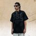 American Style Spray Paint Washed Simple Digital Print Short Sleeve T-Shirt New Summer Men's_viptrois.com