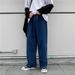 Men's Clothing Korean Straight Loose Teenagers All Match Wide Leg Casual Bf Daddy Pants_viptrois.com