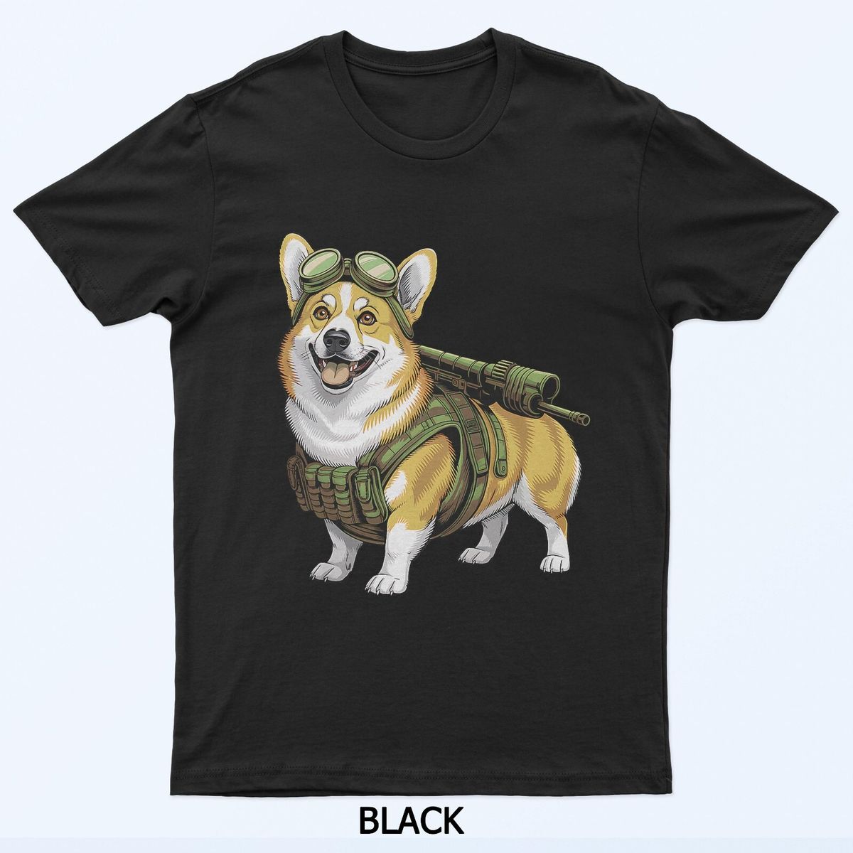 Tactical Corgi Dog Lovers Funny Pet Enthusiasts Design T-Shirt Mens Womens Tees Top_viptrois.com