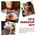 SFX Makeup Kit Scars Wax Stage Wound Skin Party Blood Scar Painting Halloween Special Effects Make Up Set_viptrois.com