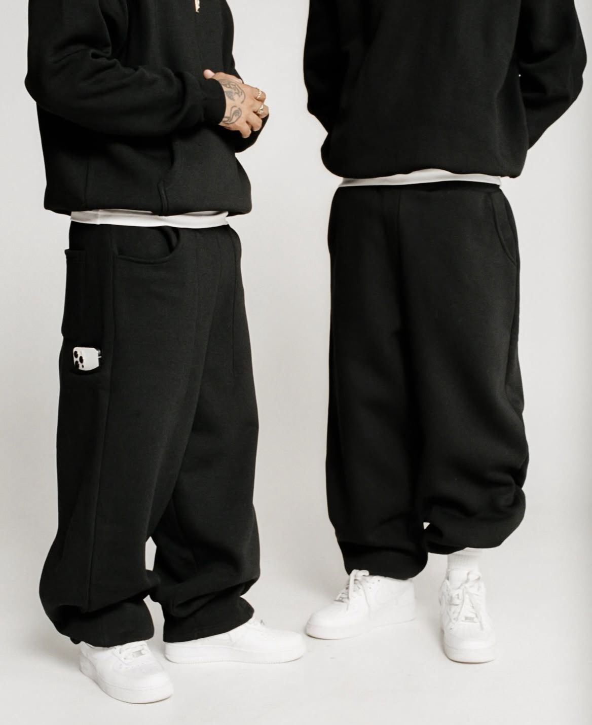 Men's Clothing Street Casual Simple Fashion Solid Color Loose Sports Sweatpants Trousers_viptrois.com