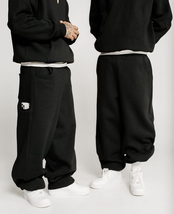 Men's Clothing Street Casual Simple Fashion Solid Color Loose Sports Sweatpants Trousers_viptrois.com