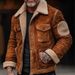 Autumn Winter 2025 Men's Coat Jacket Lamb Wool Turn-down Collar Zipper Business Casual_viptrois.com