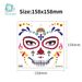 Halloween Face Tattoo Flowers Day of the Dead tattoo stickers Party makeup face stickers_viptrois.com
