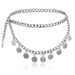 European and American cross-border jewelry fashion vintage metal beauty head pendant tassel chain Double Queen head portrait waist chain_viptrois.com