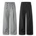 Men's Clothing Men's Double Breasted Striped Black Trousers Old Fashioned Loose Fit Casual A-Line Style Thin Summer Suits & Blazers_viptrois.com