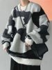 Autumn Winter Long Sleeve Trendy Brand Couple Outfit Round Neck Knitted Sweater Lazy Style Jacket Men's Top_viptrois.com