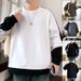"Streetwear Color-Block Hoodie - Oversized Unisex Pullover With Contrast Collar (M-5XL)"_viptrois.com
