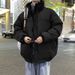 large Size Stand-up Neck Cotton-padded Jacket For Men And Women Down Cotton-padded Jacket Loose And Thickened Couple Cotton-padded Jacket_viptrois.com