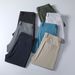 Men's Clothing High End Four Proof Ice Silk Pants Men's Summer New Thin Slim Straight Drape Casual Trousers_viptrois.com