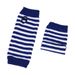 Unisex Knitted gloves with missing fingers anime stripes wearing fingers wrist cuff with false sleeves Thin children's fingers_viptrois.com