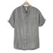 High End Tencel Linen Men's Short Sleeve T-Shirt Chinese Style Stand Collar Summer Thin Style Top_viptrois.com