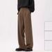 Men's Clothing Retro Spring And Autumn Casual Loose Wide Leg Brown Trousers For Men Trendy Brand Fashion All Match Trousers For Men_viptrois.com