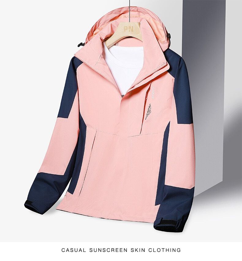 Unisex Mountain Tech Windbreaker Jacket – Water-Resistant & Breathable Outdoor Shell With Detachable Hood, All-Terrain Hiking Coat For Men & Women_viptrois.com