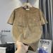 Men's Tie Dye Distressed Short Sleeve T-Shirt Slim Fit European Style Trendy Brand Summer Top For Men_viptrois.com