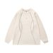 Vibe Trendy Loose Round Neck Sweatshirt Spring Autumn Men's Niche Design Line Split Patchwork Pullover_viptrois.com