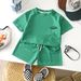 Mother&Kids Children's summer Children's casual suit Loose clothes boys short sleeve waffle baby summer_viptrois.com