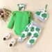 Babies' clothes spring and autumn baby girl four-piece set baby long-sleeved alphabet romper high waist flower trousers hat headband_viptrois.com