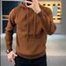 Spring And Autumn Knitted Hooded Sweatshirt New Korean Style Men's Trendy Casual Slim Fit Comfortable Warm Long Sleeve_viptrois.com