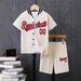 Mother & Kids Boys' Casual Outfit Set Short Sleeve T-Shirt Shorts Combo Cotton Comfortable Playwear_viptrois.com