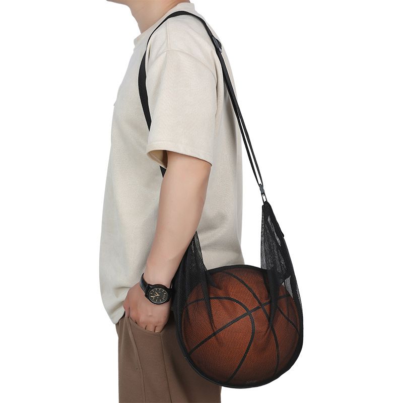Storage Bags One Shoulder Double Shoulder Cross Training Storage Net Bag Dedicated Portable Student Children Volleyball Football Fitness Bag_viptrois.com