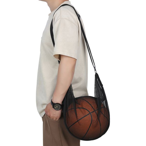 Storage Bags One Shoulder Double Shoulder Cross Training Storage Net Bag Dedicated Portable Student Children Volleyball Football Fitness Bag_viptrois.com