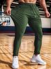 Men's Clothing Quick-Dry Cooling Sports Pants With Moisture-Wicking Fabric, Breathable & Comfortable For Casual Wear, Straight Leg Fit - Black_viptrois.com
